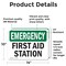 Signmission First Aid Station, 14 in W x Rectangle, Vinyl Decal OS-2PACK-EM-D-1014-L-10381 - alternate 4